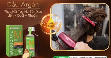 Tinh dầu Argan và tác dụng phục hồi tóc hư tổn sau uốn duỗi hoặc nhuộm