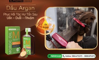 Tinh dầu Argan và tác dụng phục hồi tóc hư tổn sau uốn duỗi hoặc nhuộm